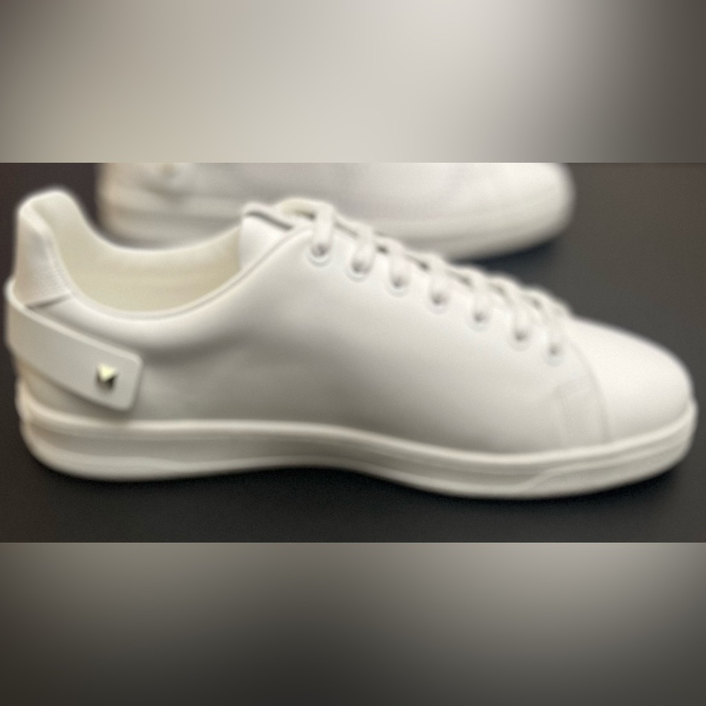 Valentino White Perforated V-Logo Sneakers - Picture 6 of 14